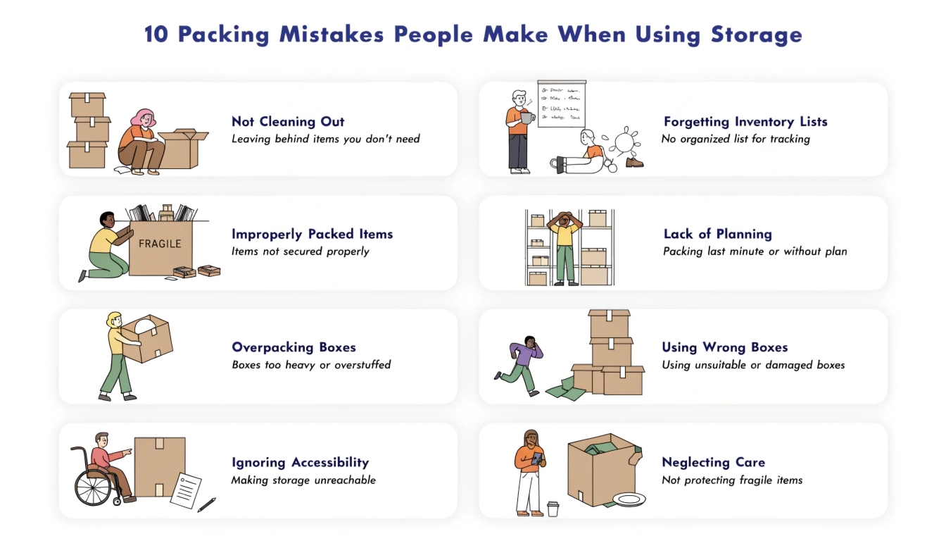 10 Packing Mistakes People Make When Using Storage