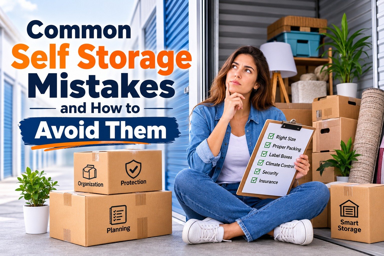 Common self storage mistakes and how to avoid them with proper packing and organization